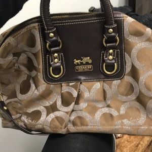 Medium brown coach purse